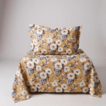 Golden Blossom 5-Piece Cotton Bedsheet Set – Marigold Bloom - Image 3