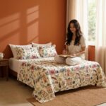 Regal Courtyard 5-Piece Cotton Bedsheet Set – Heritage Beige - Image 3
