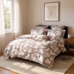 Dusty Rose Blossom Cluster 3-Piece Quilt Cover Set – Blossom Blush - Image 5