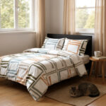 GeoFrame Luxe 3-Piece Quilt Cover Set – Terra Sage - Image 2