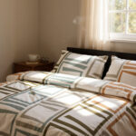 GeoFrame Luxe 3-Piece Quilt Cover Set – Terra Sage - Image 3