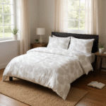 Leaf Etch 3-Piece Quilt Cover Set – Sage Mist - Image 2