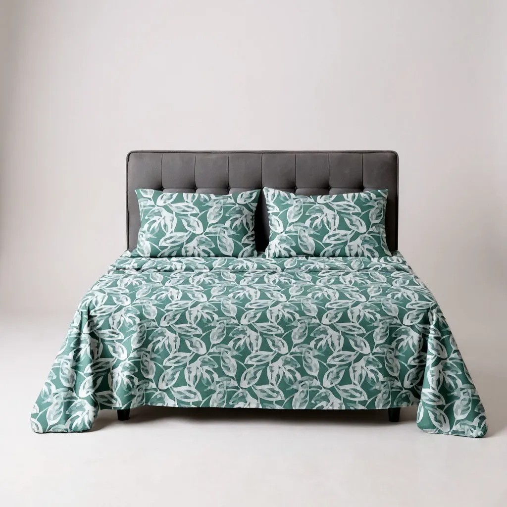 Leafora Serenity 7-Piece Set – Sage Whisper -2 Leafora Serenity 3-Piece Quilt Cover Set – Sage Whisper - Image 1