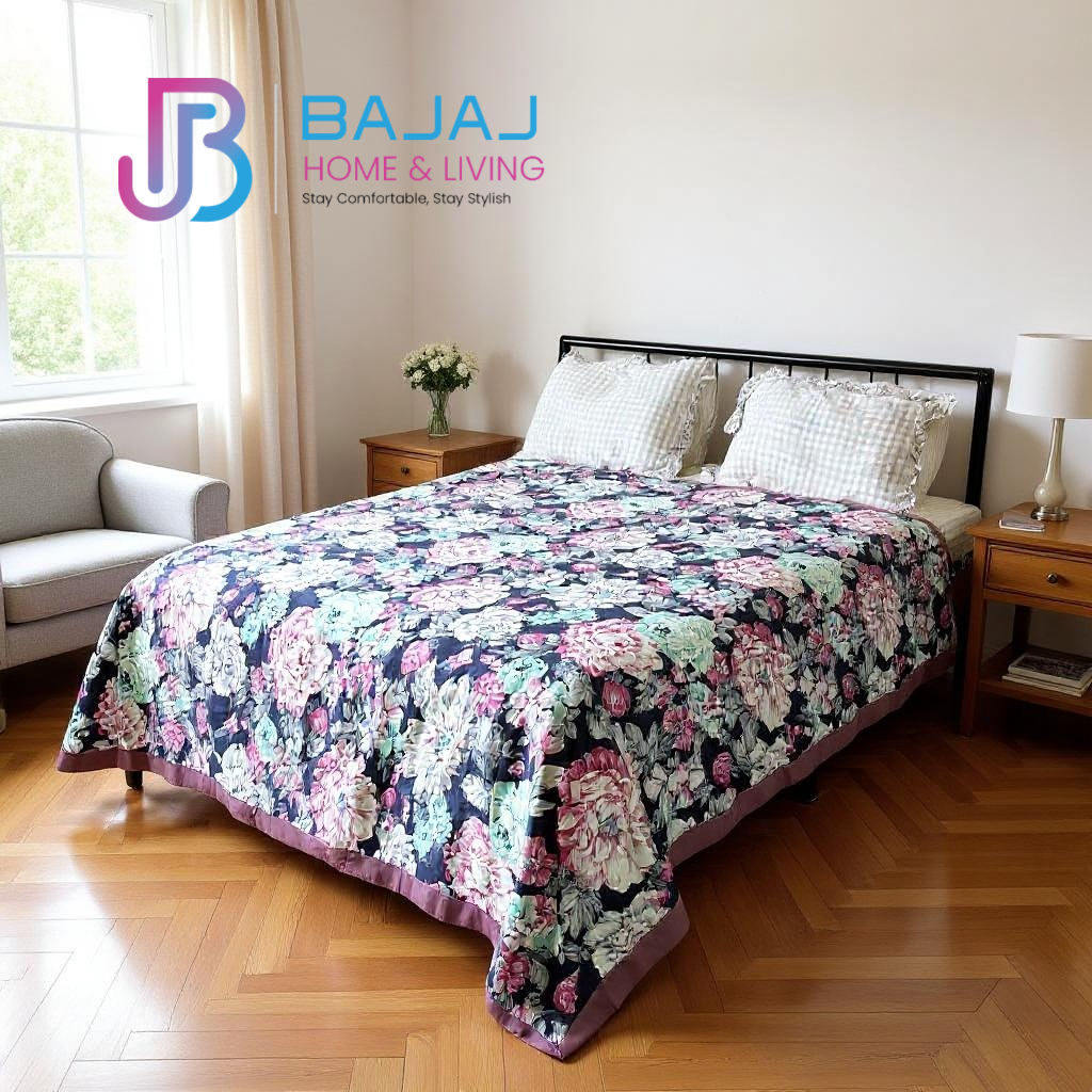 Midnight Garden Comforter – Noir Bloom -1 Midnight Garden Comforter – Noir Bloom - Image 1