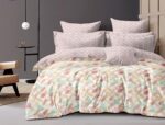 Pastel Brush Mosaic 3-Piece Quilt Cover Set – Soft Pastels