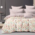 Pastel Brush Mosaic 3-Piece Quilt Cover Set – Soft Pastels