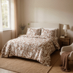 Peacock Grove 3-Piece Quilt Cover Set – Clay Ember - Image 4