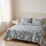 Peacock Grove 3-Piece Quilt Cover Set – Graphite Shadow - Image 2