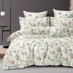 Serene Blossom Vine 3-Piece Quilt Cover Set – Mint Whisper