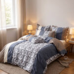 Urban Damask Stripe 3-Piece Quilt Cover Set – Slate Whisper - Image 3