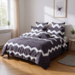 Urban Ikat Wave 4-Piece Set – Charcoal Drift - Image 2