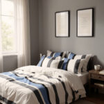 Urban Stripe Mosaic 3-Piece Quilt Cover Set – Skyline Slate - Image 4