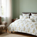 Whispering Pastel Garden 3-Piece Quilt Cover Set – Mint Meadow - Image 4
