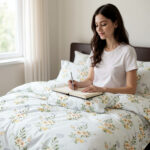 Whispering Pastel Garden 3-Piece Quilt Cover Set – Mint Meadow - Image 5