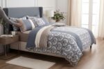 Urban Damask Stripe 3-Piece Quilt Cover Set – Slate Whisper - Image 5
