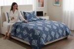 Herbarium Bloom 3-Piece Quilt Cover Set –  Indigo Tide - Image 3
