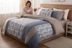 Urban Damask Stripe 3-Piece Quilt Cover Set – Slate Whisper - Image 4