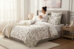 Serene Blossom Vine 3-Piece Quilt Cover Set – Mint Whisper - Image 3