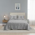 Meadow Sprig 3-Piece Quilt Cover Set – Ashen Grey