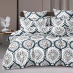 Metro Medallion Revival 3-Piece Quilt Cover Set – Slate Teal