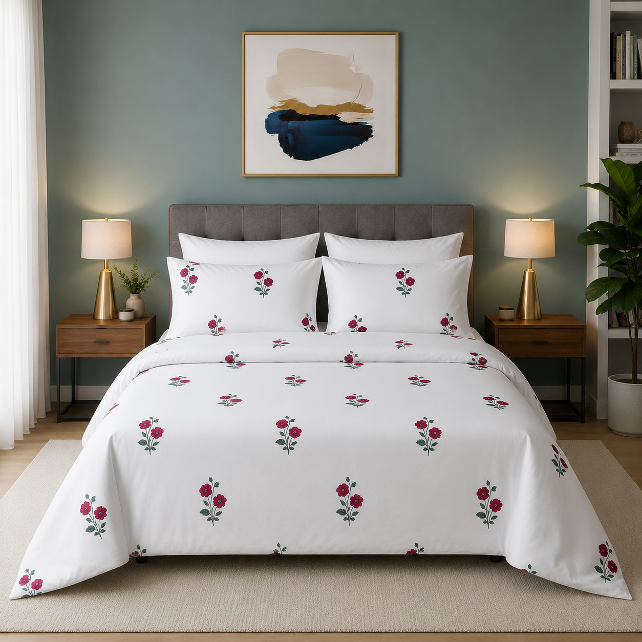 Crimson Bloom - Crisp White -Cover Crimson Bloom 7-Piece Set – Crisp White - Image 1
