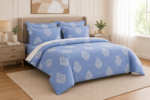 Heritage Motif 7-Piece Bedsheet Set – Azure Blue - Image 2