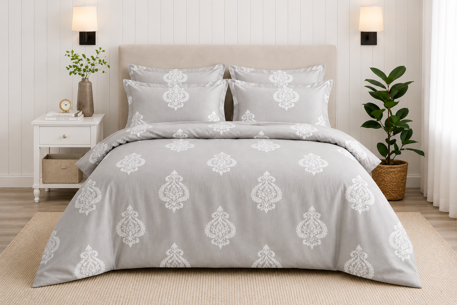 Heritage Motif - Stone Grey -cover Heritage Motif 7-Piece Set – Stone Grey - Image 1